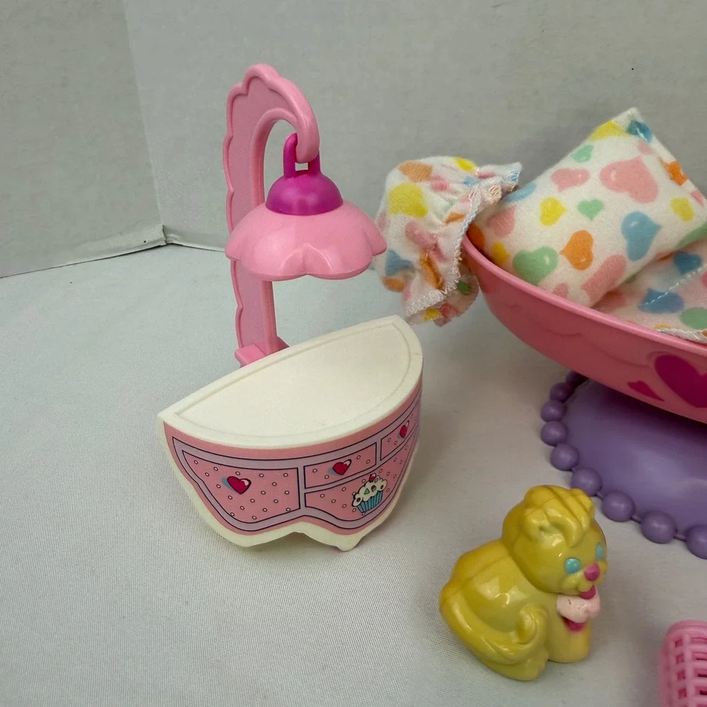 Vintage Mattel Cherry Merry Muffin Banana Split Bed Vanity Furniture Set 90s Toy